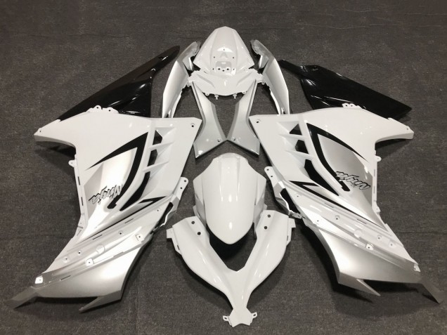 Compra Carenados Moto Kawasaki Ninja 300 2013-2024 - Blanco Brillante Plata Negro
