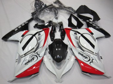 Compra Carenados Moto Kawasaki Ninja 300 2013-2024 - Blanco Brillante Rojo Negro