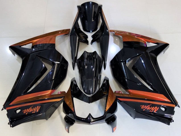 Compra Carenados Moto Kawasaki Ninja 250 2008-2012 - Negro Brillante Naranja