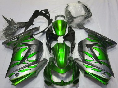 Compra Carenados Moto Kawasaki Ninja 250 2008-2012 - Plata Verde Llama