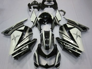 Compra Carenados Moto Kawasaki Ninja 250 2008-2012 - Blanco Plata Estrella Negro Brillante