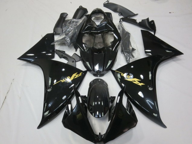 Compra Carenados Moto Yamaha R1 2009-2011 - Negro Brillante Oro Calcomanía
