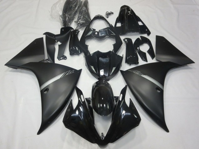 Compra Carenados Moto Yamaha R1 2012-2014 - Negro Brillante Negro Mate Plata