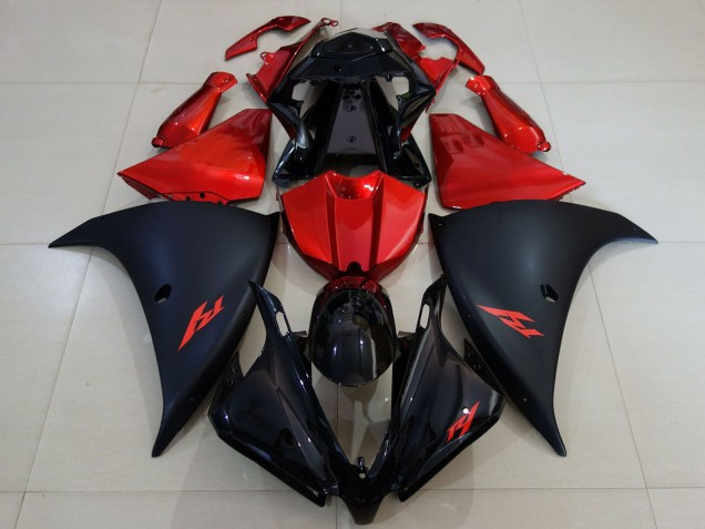 Compra Carenado Moto Yamaha R1 2012-2014 - Negro Brillante Negro Mate Rojo