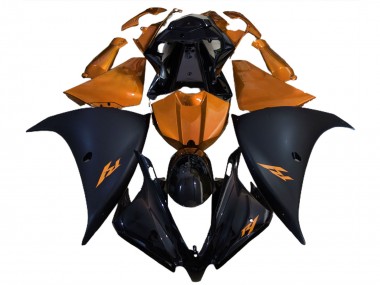 Compra Carenados Moto Yamaha R1 2012-2014 - Negro Brillante Negro Mate Naranja