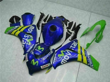 Compra Carenados Moto Honda CBR1000RR 2008-2011 - Azul Amarillo Verde MoviStar Castrol