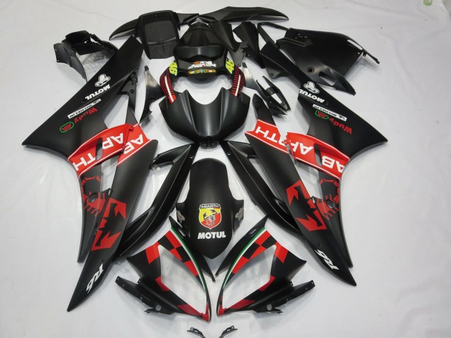 Compra Carenados Moto Yamaha R6 2006-2007 - Negro Mate Rojo Abarth Motul Michelin