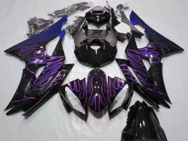 Compra Carenados Moto Yamaha R6 2008-2016 - Azul Negro Brillante Púrpura Llama