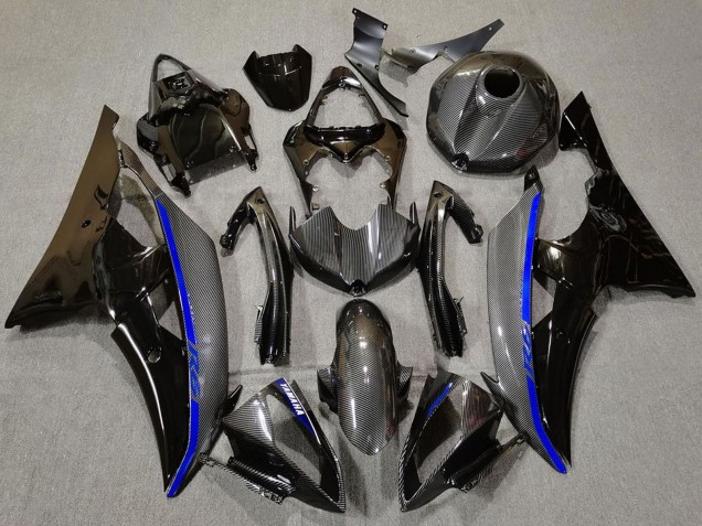 Compra Carenados Moto Yamaha R6 2008-2016 - Negro Brillante FibraCarbono Estilo Azul