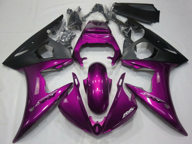 Compra Carenados Moto Yamaha R6 2005 - Rosa Oscuro Negro Mate