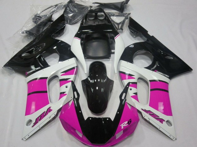 Compra Carenados Moto Yamaha R6 1998-2002 - Blanco Rosa Negro Brillante