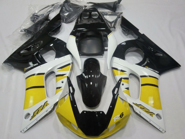 Compra Carenados Moto Yamaha R6 1998-2002 - Amarillo Blanco Negro Brillante
