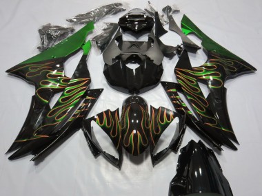 Compra Carenados Moto Yamaha R6 2008-2016 - Verde Negro Brillante Oro Llama