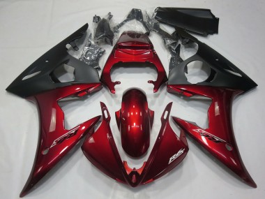 Compra Carenados Moto Yamaha R6 2005 - Rojo Oscuro Negro Mate
