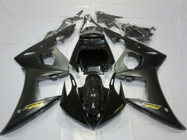 Compra Carenados Moto Yamaha R6 2003-2004 - Negro Brillante Negro Mate Oro Calcomanías