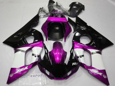 Compra Carenados Moto Yamaha R6 1998-2002 - Púrpura Blanco Negro Brillante