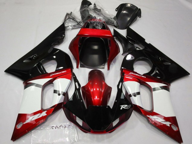 Compra Carenado Moto Yamaha R6 1998-2002 - Rojo Blanco Negro Brillante
