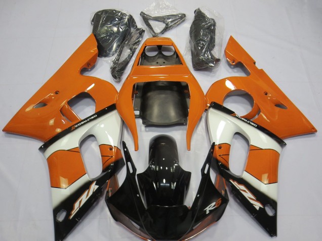 Compra Carenados Moto Yamaha R6 1998-2002 - Naranja Blanco Negro Brillante