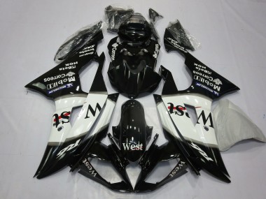 Compra Carenados Moto Yamaha R6 2008-2016 - Negro Brillante Blanco West Michelin