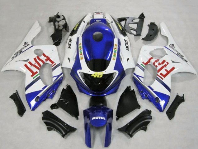 Compra Carenados Moto Yamaha YZF600R Thundercat 1996-2007 - Blanco Azul Fiat Motul