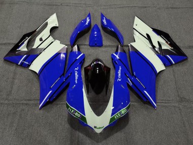 Compra Carenados Moto Ducati 959 1299 2015-2020 - Azul Blanco Negro Brillante Unibat Flex-Box OEM Estilo
