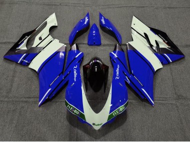 Compra Carenados Moto Ducati 959 1299 2015-2020 - Azul Blanco Negro Brillante Unibat Flex-Box OEM Estilo