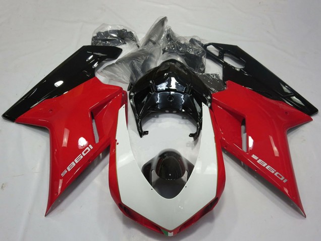 Compra Carenados Moto Ducati 1098 2007-2014 - Rojo Blanco Negro Brillante