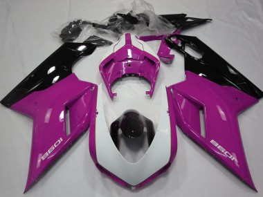 Compra Carenados Moto Ducati 1098 2007-2014 - Rosa Blanco Negro Brillante