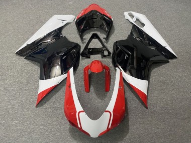 Compra Carenados Moto Ducati 848 1098 1198 2007-2014 - Blanco Rojo Negro Brillante
