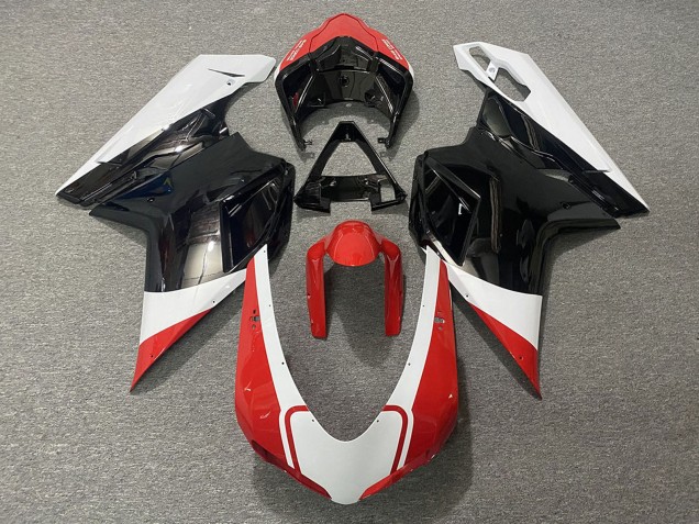 Compra Carenados Moto Ducati 848 1098 1198 2007-2014 - Blanco Rojo Negro Brillante