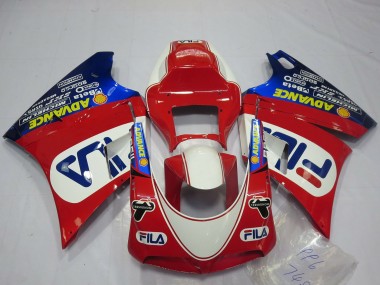 Compra Carenados Moto Ducati 748 916 996 998 1993-2005 - Blanco Rojo Azul Fila