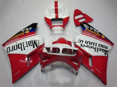 Compra Carenados Moto Ducati 748 916 996 998 1993-2005 - Blanco Rojo Negro Brillante Marlboro