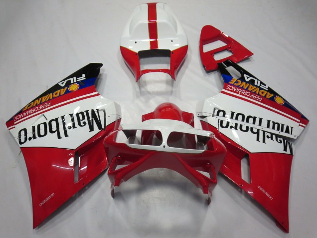 Compra Carenados Moto Ducati 748 916 996 998 1993-2005 - Blanco Rojo Negro Brillante Marlboro