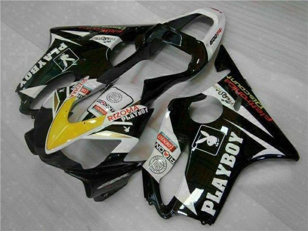 Compra Carenados Moto Honda CBR600 F4i 2001-2003 - Blanco Amarillo Negro Brillante Playboy