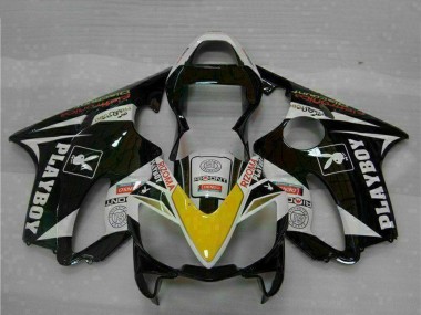 Compra Carenados Moto Honda CBR600 F4i 2001-2003 - Blanco Amarillo Negro Brillante Playboy