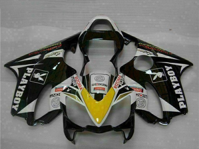 Compra Carenados Moto Honda CBR600 F4i 2001-2003 - Blanco Amarillo Negro Brillante Playboy