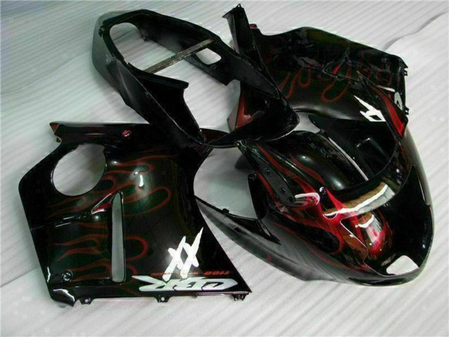 Compra Carenado Moto ABS Honda CBR1100XX Blackbird 1996-2007 - Negro Brillante Rojo Llama