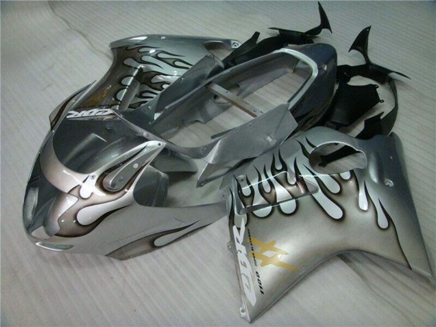 Compra Carenado Moto Honda CBR1100XX Blackbird 1996-2007 - Plata Negro Llama