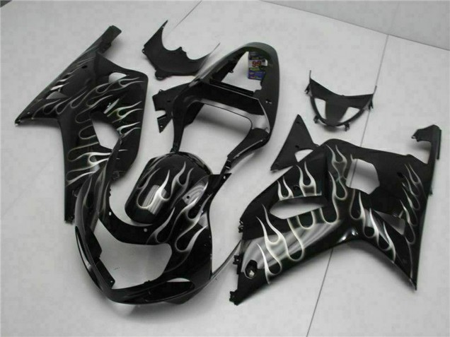 Compra Carenados Moto Suzuki GSXR 600/750 2001-2003 - Negro Brillante Plata Llama