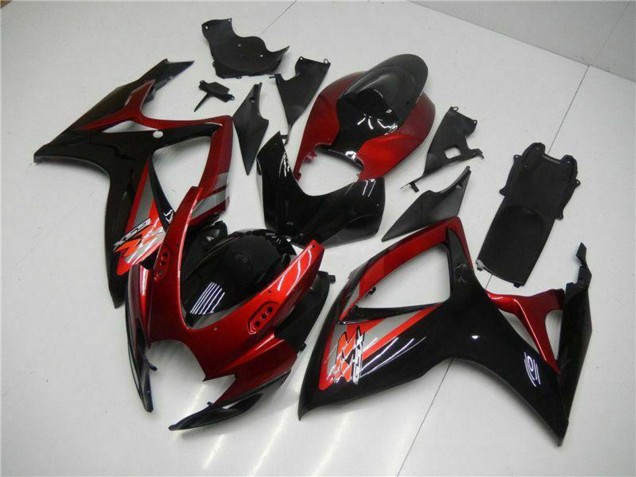 Compra Carenado Moto Suzuki GSXR 600/750 2006-2007 - Rojo Negro Brillante