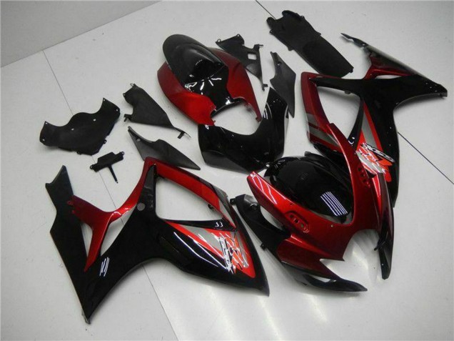 Compra Carenado Moto Suzuki GSXR 600/750 2006-2007 - Rojo Negro Brillante