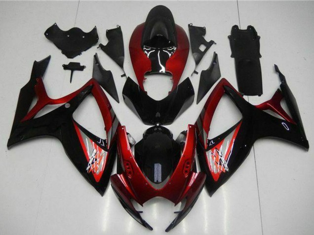 Compra Carenado Moto Suzuki GSXR 600/750 2006-2007 - Rojo Negro Brillante