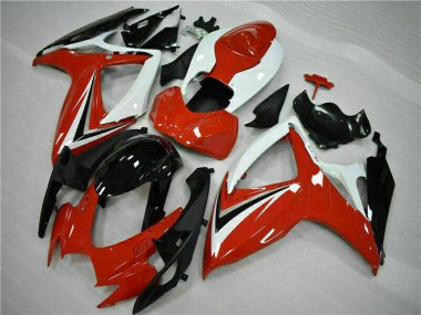 Compra Carenados Moto Suzuki GSXR 600/750 2006-2007 - Blanco Rojo Negro Brillante Raya