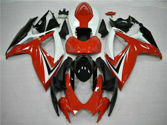 Compra Carenados Moto Suzuki GSXR 600/750 2006-2007 - Blanco Rojo Negro Brillante Raya