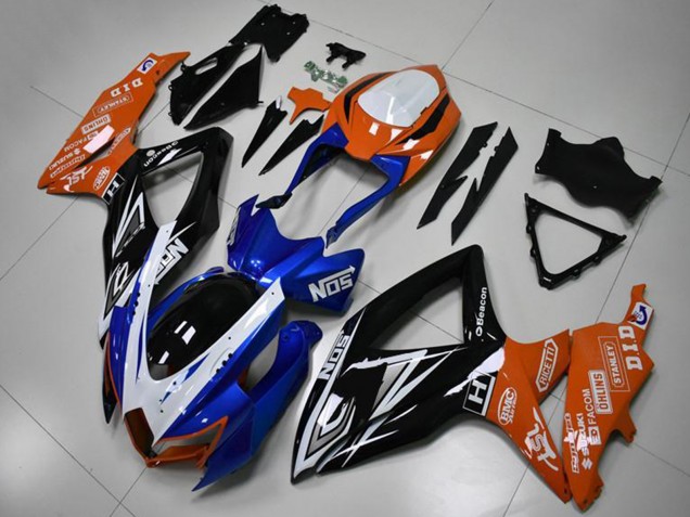 Compra Carenados Moto Suzuki GSXR 600/750 2008-2010 - Naranja Azul Blanco Negro Brillante