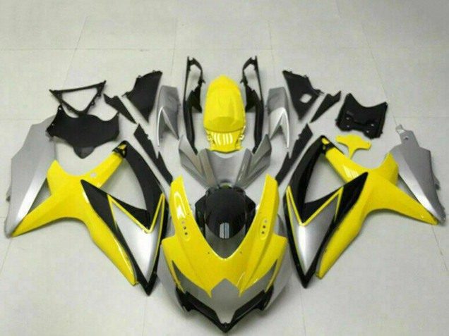 Compra Carenados Moto Suzuki GSXR 600/750 2008-2010 - Amarillo Plata Negro Brillante