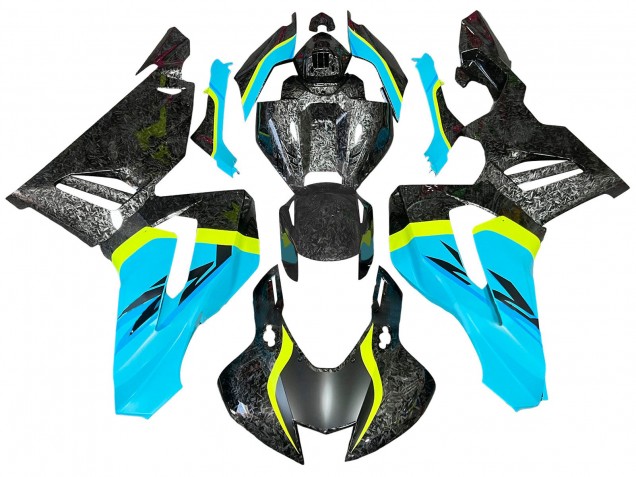 Compra Carenados Moto Honda CBR1000RR-R 2020-2023 - Azul Claro Amarillo Negro Falsificado FibraCarbono