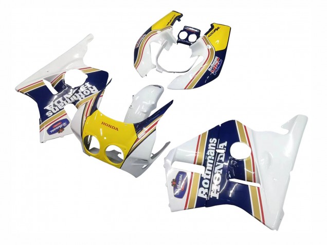 Compra Carenados Moto Honda CBR400RR NC23 1987-1989 - Blanco Amarillo Azul Rothmans