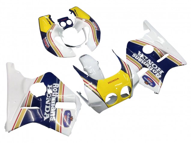 Compra Carenados Moto Honda CBR400RR NC23 1987-1989 - Blanco Amarillo Azul Rothmans