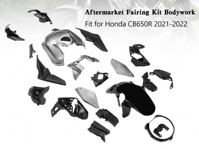 Compra Carenados Moto Honda CB650R 2019-2022 - Plata Negro
